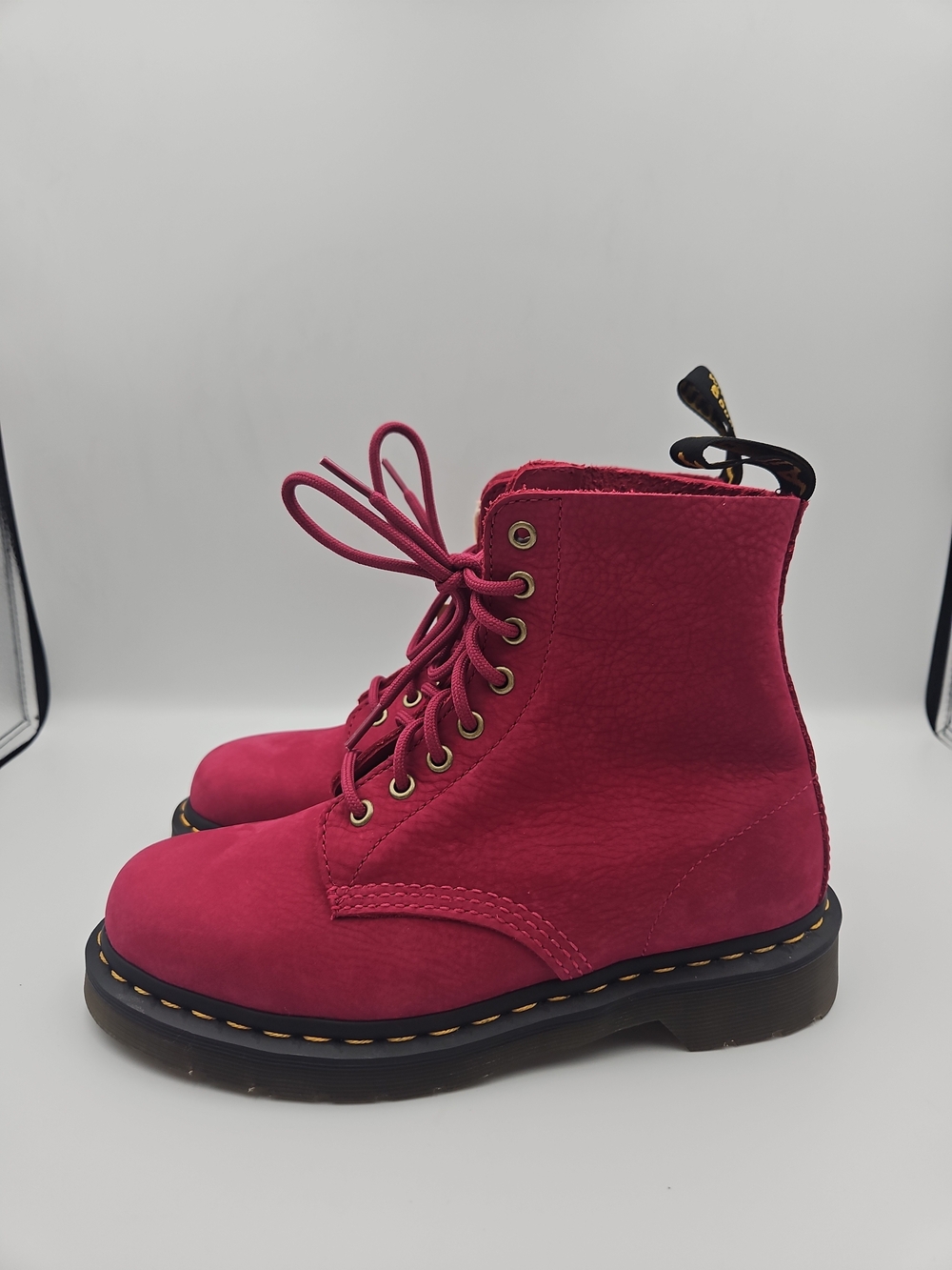 Dr. Martens Women's Magenta Lace-Up Combat Boots